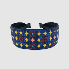 Lala 라라 에스닉 격자 헤어밴드 P-BLACKBLUE(LALAH339) Lala Ethnic Grid Hair Band P-BLACKBLUE (LALAH339)