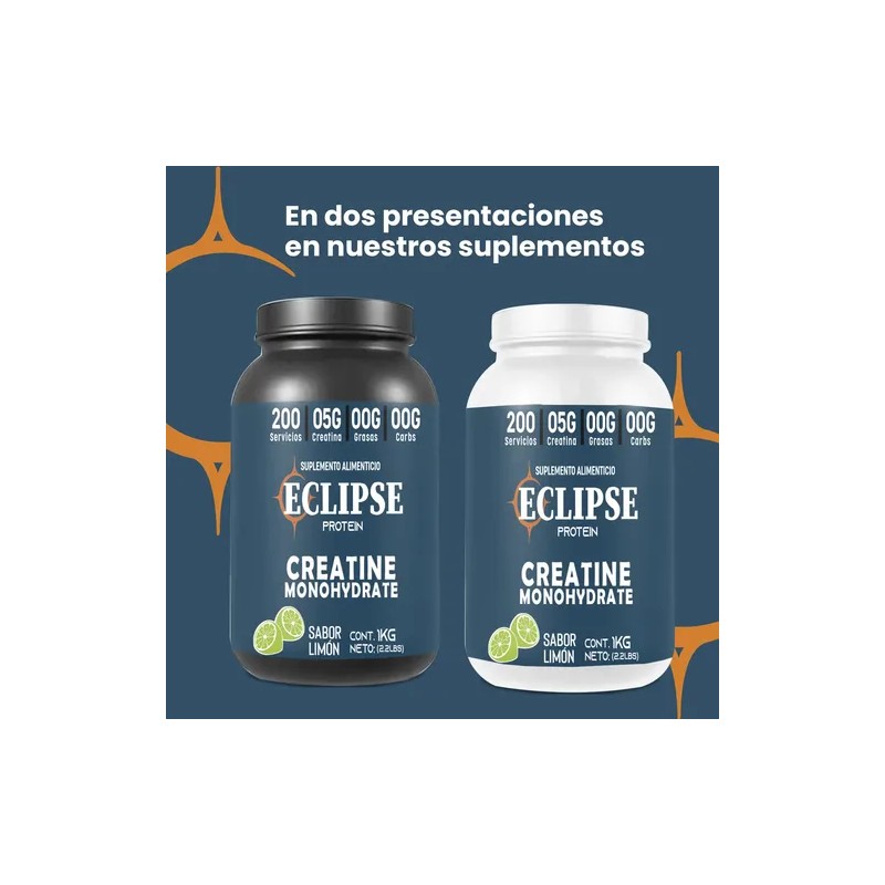 Creatina Monohidratada Eclipse Protein 1kg 200 Servicios