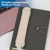 Gipoowaa 5 Pcs PU Leather Elastic Band Pencil Case, Adjustable