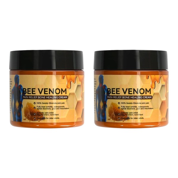 Godneei 2er-Pack Bienengiftsalbe, Bee Cream Bienengiftsalbe, Natürliche Bienengift Creme, 60