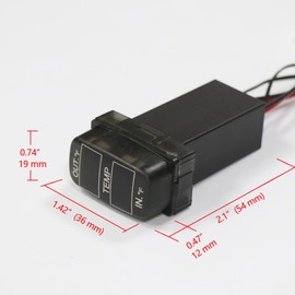 Car Internal and External Temperature Display, Fahrenheit Temperature, Dual Temperature Sensors Use for Mitsubishi