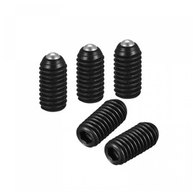 sourcing map Ball Point Set Screws, 10pcs M6 x 12mm High Carbon Steel Metric Spring Hex Socket Grub Screw