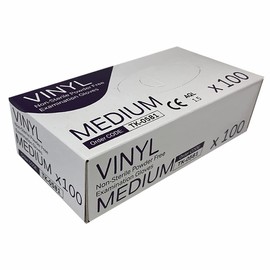 Countrywide Healthcare Powder Free Clear Vinyl Gloves - Medium - Box Of 100