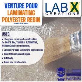 Premium Polyester Resin 1 Gallon + MEKP Catalyst, Low Viscosity Coating for Laminating Fiberglass mat,Biaxle&Cloth for ext/Interior of Boats,Canoe,RV,Car,Truck,Tailer,Surfboards; Hard NONTACKY Finish