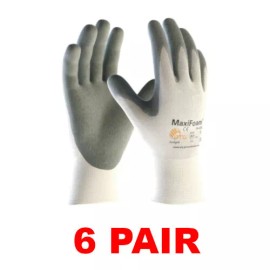 PIP MaxiFoam 34-800 G-Tek Nitrile Foam Coated Work Gloves (6 PAIR) - XL