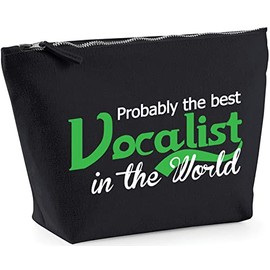Hippowarehouse Probably The Best Vocalist In The World printed make up cosmetic wash bag 18x19x9cm