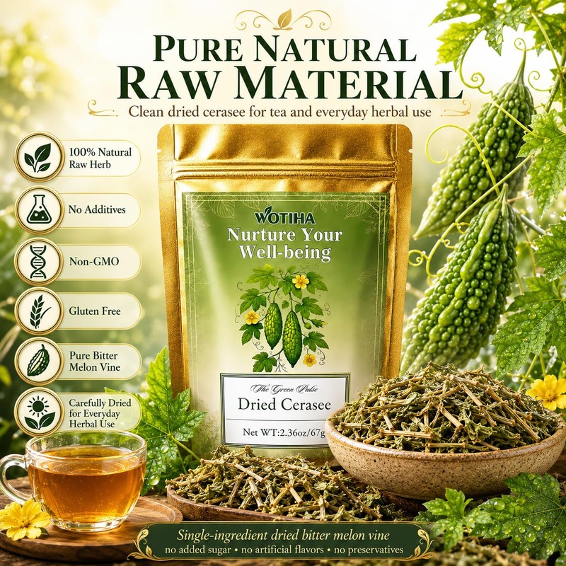 WOTIHA Cerasee Tea 67g/2.36oz - Natural Dried Bitter Melon Leaves,
