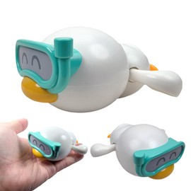Wind Up Bath Toys, Cute Diving White Duck Toys for Babies, Toddler Bathtub Water Toys, Newborn Toys, Floating Pool Toys, for Boys and Girls of All Ages
