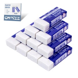 ONTYZZ 10 Pcs White Erasers Soft Art Erasers Large White Erasers for Office Writing Drawing