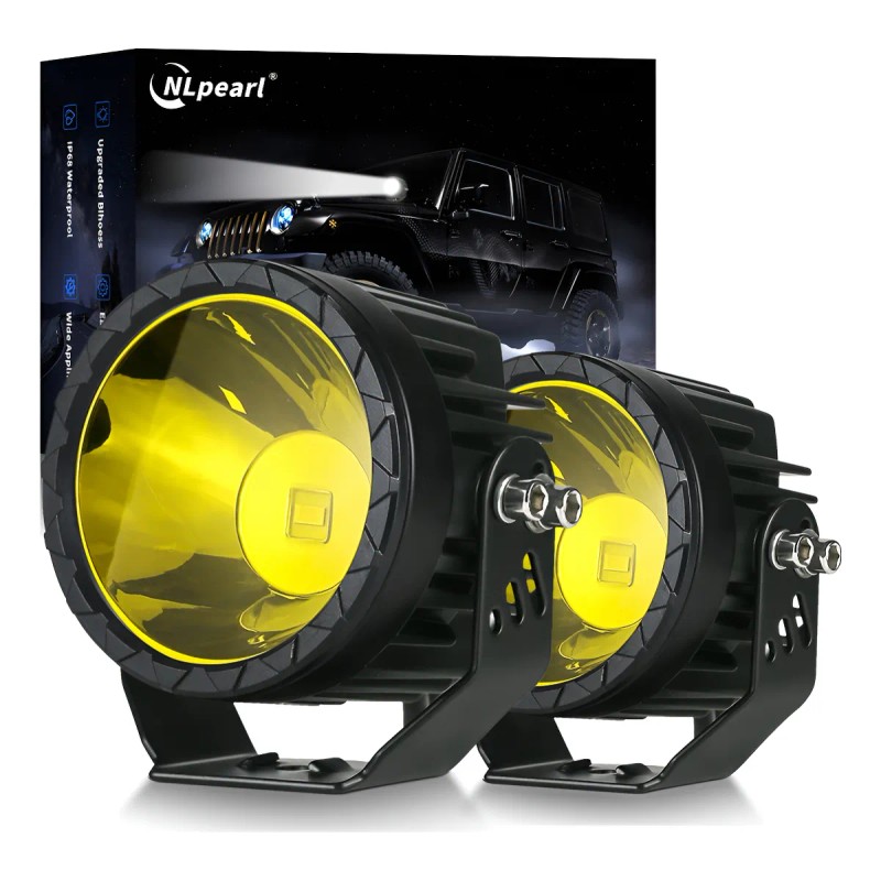 Par Faros Auxiliares De Redondos Led Niebla Jeep Wrangler Jk