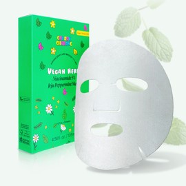 Fromvegan Jeju Peppermint Vegan Hydrating Moisturizing Soothing Whitening Daily Mask Pack for Oily Skin 5P