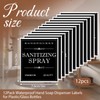 12Pack Waterproof Soap Labels for Bottles, Bathroom/Kitchen Hand Soap Dispenser
