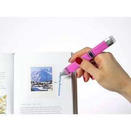 Gifts for Readers & Writers 3 in 1 Erasable Gel Pen and Bookmark Pink & Silver