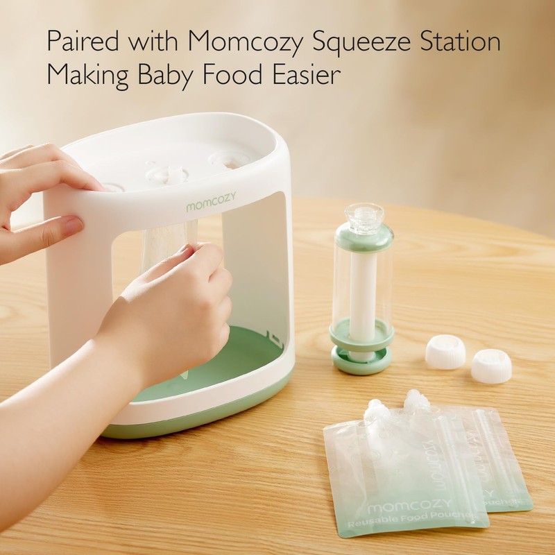 Momcozy Reusable Baby Food Pouches for Toddlers,BPA Free Plastic,Food Safe,Freezer