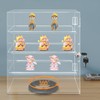 360-Degree Rotating Acrylic Sunglass Display Case 4 Tier Lockable Eyewear