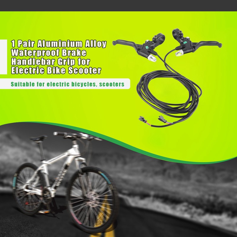 1 Pair Aluminium Alloy Waterproof Brake Handlebar Grip for Electric
