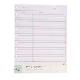 Talia Discbound Notebook Refills (Project Layout, Midsize (7.5in x 9.75in))
