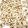 Sunnyglade 500PCS Wood Letter Tiles/Wooden Scrabble Tiles A-Z Capital Letters