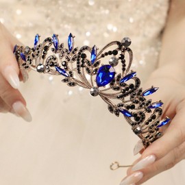 Rannyrena Silver Crystal Tiaras and Crowns for Women Sparkling Rhinestone Queen Crowns Princess Birthday Wedding Bridal Hair Accessories