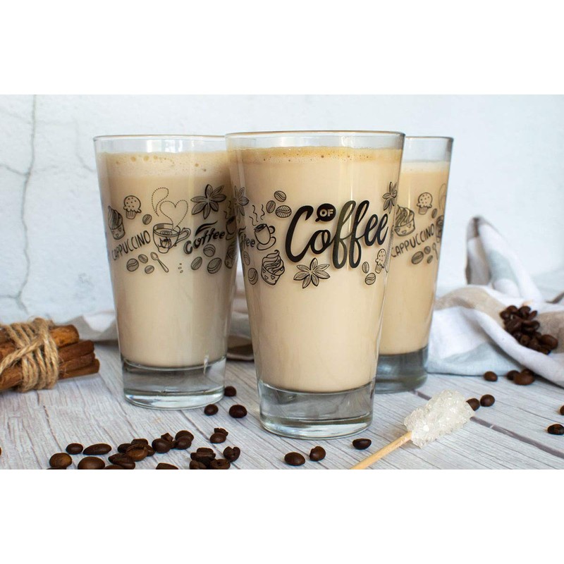 Sendez 6 Latte Macchiato Glasses 310 ml Coffee Glasses Tea