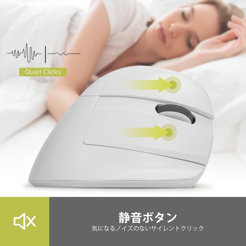 DELUX Ergonomic Mouse Wireless Silent Small Vertical Mouse 4000DPI 2.4G/Bluetooth