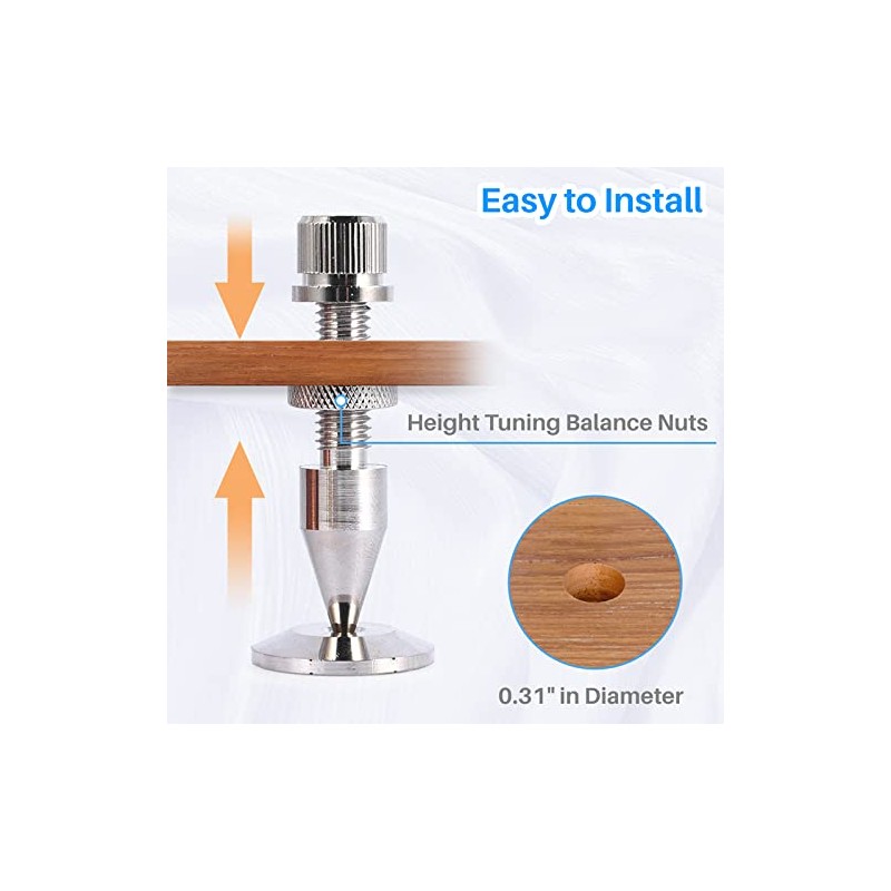 Kalevel Speaker Spikes Isolation Stand Foot Cone Adjustable Speaker Isolation