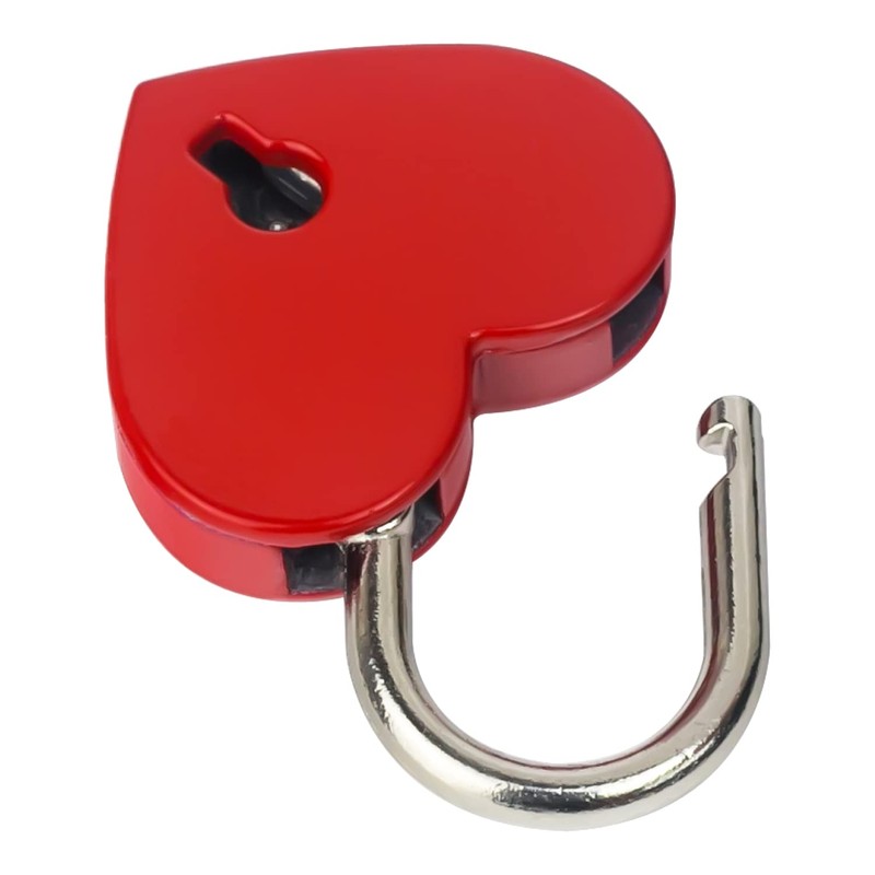 HMF Mini Decorative Padlock with Key in Heart Shape |
