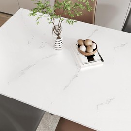 Wallercity Matte Marble Contact Paper for Countertop Peel and Stick Countertops Waterproof White Contact Paper for Cabinets Granite Wallpaper for Counter Top Vinyl Film for Backsplash 15.8''x78.7''