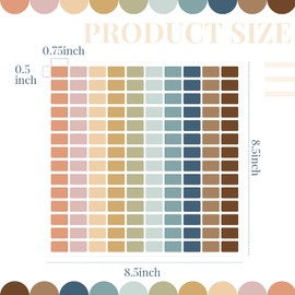 Sabary 20 Sheets Colorful Coding Labels Rectangle Colored Stickers Assorted Removable Stickers for Classrooms Offices Labeling Marking (Trendy Color,0.5 x 0.75 Inch)