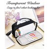 YOKUMA Pen Case, Pencil Case, Pouch, Transparent Window, Clear, Pen