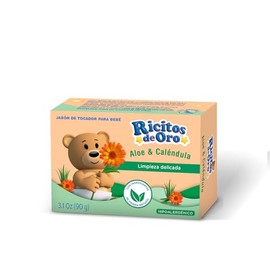 Ricitos de Oro, Jabón Corporal en barra Aloe y Caléndula, 90 g