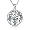 MONGAS Tree of Life Necklace for Women Sterling Silver Tree