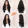 BARSDAR Natural Black Wavy Headband Wig - 26 Inch Long