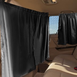 Set of 3 Car Privacy Curtains, Car Window Covers for Sleeping in Car for Camping SUV Van, Include 1 Rear Seat Divider Curtain & 2 Side Windows Divider Curtain Baby Shades