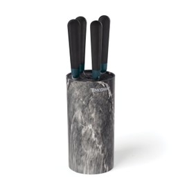 Hampton Forge 897344 Keen Black Marble 5-Piece Cutlery Set