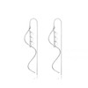 MYHAO 925 Sterling Silver Curve Chain Dangle Earrings Drops for