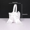 Flower Girl Basket, White Wedding Flower Basket Flower Girl Scatter