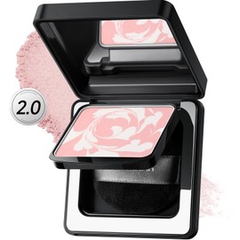 CARSLAN 2.0 Black Magnet Soft Focus Powder, Waterproof Translucent Pressed Setting Powder, 24H Longlasting Talc-Free Face Powder, Oil Control Compact Makeup,01 Pink For Dry&Com Skin, 0.28Oz
