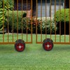 2 Pack Rolling Gate Heavy-Duty Rubber Wheel Carrier, Double-U Bolts