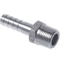 Threaded Nozzle Thread NPT 1/2 Inch - 13 mm, 16 Bar Stainless Steel Hose Nozzle Hose Connection