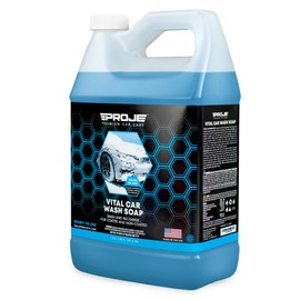 PROJE' Vital Car Wash Soap - PH Balanced Formula Gloss Enhancing Shine - Ultimate Cleaning Power For Foam Cannon & Bucket Washes - Professional Detailing Soap - 128 Fl Oz