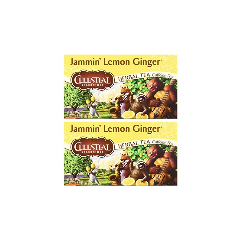 Celestial Seasonings Herbal Tea, Lemon Zinger, 20 Count (Pack of