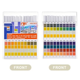 HEQU PH Test Strips,100PCS 0-14 PH Strips PH Test Paper PH-Indicator Strip to Test Drinking Water, Food, Pools, Aquariums, Monitor Body pH Levels