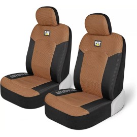 Caterpillar MeshFlex Automotive Seat Covers for Cars Trucks SUVs Set of 2 -BEIGE