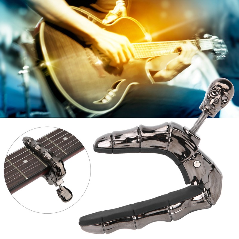 Skull Guitar Capo Adjustable Tightness Accessories Parts for Folk Acoustic