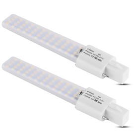 Lidesheng G23 LED Light Bulb 6W Replacement 13W CFL LED Stick PL Bulb G23-2 Pin Base, 3 Color Selectable 3000K/4200K/6000K 360° Beam Angle, Driven by 100-277V and CFL Ballast, 2 Pack (G23 6W, 3 Color)