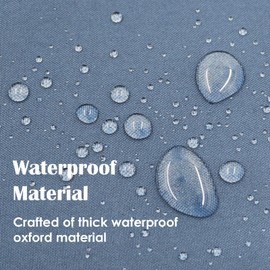 SK Studio Patio Cushion Covers Replacement, 4 Pack Waterproof Outdoor Furniture Seat Cushion Slipcover with Zipper for Garden and Backyard, White