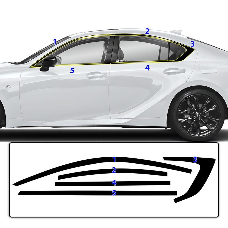 BOGAR TECH DESIGNS Side Window Chrome Delete Sticker Decal Vinyl
