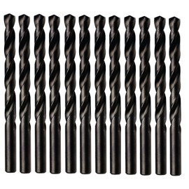 Irwin Tools 63516 1/4-Inch Black Oxide 135-Degree Jobber Length, Pack of 12
