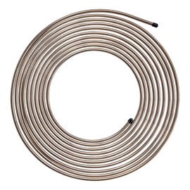 4LIFETIMELINES True Copper-Nickel Alloy Non-Magnetic Brake Line Tubing Coil - 1/4 Inch, 25 Feet